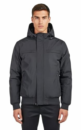 ENRICO COVERI GIUBBOTTO UOMO 110 GRAMMI - PIUMINO UOMO INVERNALE TRAPUNTATO IMBOTTITO - GIUBBOTTO UOMO INVERNALE - GIACCA UOMO (FOW ANTRACITE, L)