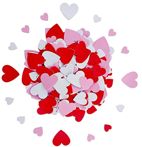 Jtnohx Herz Aufkleber Valentinstag Handwerk Schaumstoff Herzen zum Basteln | 150Pcs Bastelbedarf für Hochzeitstag Scrapbooking Zubehör 2cm bis 4cm Größe