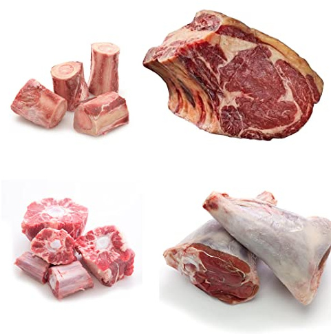 Fresh Grass Fed Meat Box 1 | 4 Premium Cuts: Beef Shanks, Oxtail, Marrow Bones & Beef Ribs