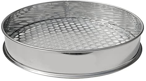 perfk Setaccio per indovinelli da giardino, setaccio per fagioli alimentari, setaccio per invasatura da giardino, attrezzo da giardinaggio, 18MM