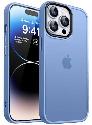 CANSHN Upgrade für iPhone 13 Pro Hülle [Militärschutz] Schutzhülle Samtige Touch Slim Matt Anti-Kratzen Dünne Handyhülle iPhone 13 Pro Case, Himmelblau
