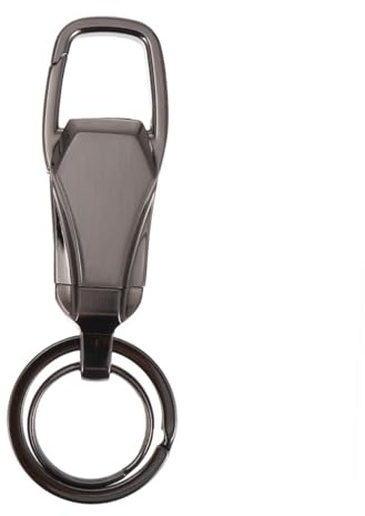 UKCOCO Soporte para Móvil Portátil Rebabas Llavero Negro de Aleación de Zinc Fácil de Llevar Adecuado para Colgar Móviles Cuello o Llaves