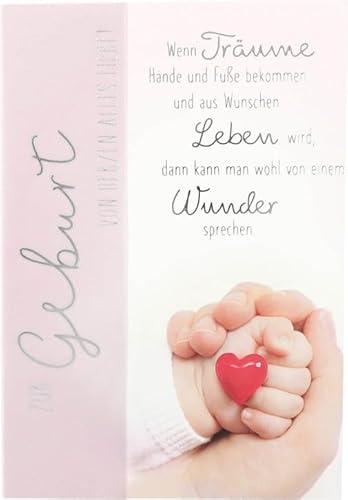Emotions Klappkarte 1 Stück Geburtstagskarte 55/Zur Geburt von Herzen alles Liebe