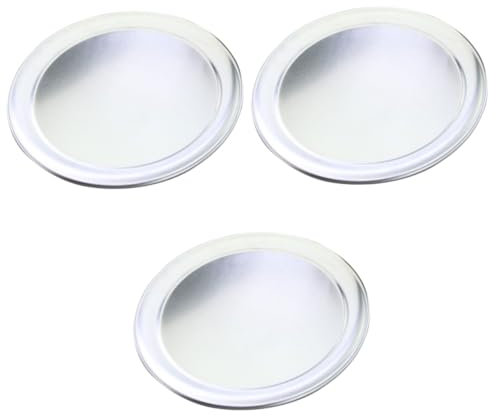 Mobestech 3pcs Round Aluminum Pizza Baking Pan Wear-resistant Tray for Household Use for Pizza Cakes and More Non-deforming Design Kitchen Accessory