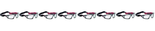 Bollé RUSHPFSPSI One Size Rush+ Safety Spectacles with Foam Edge and Strap - Red/Black