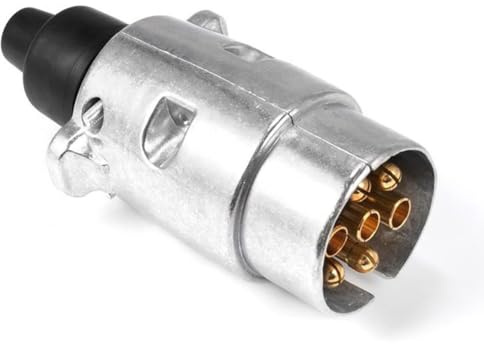 JNNJ Fiche Remorque 7 Broches, Fiche Remorque 7 Broches Adaptateur De Connecteur De Câblage De Type N, Fiche Remorque 7 Broches 12V étanche, Pour Caravane, Camion, Véhicule Plaisance Et Remorquage