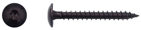 100 Vis Bois pour Penture Torx 6 x 60 mm - Zingué Noir - D-Work