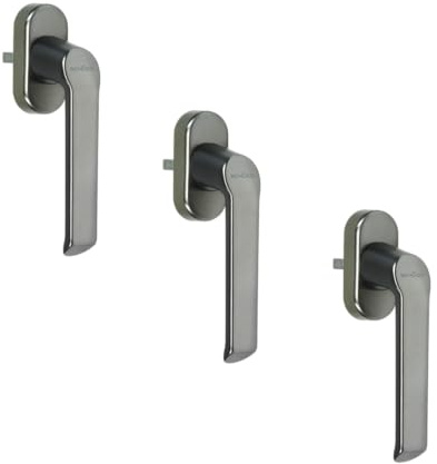 SCHÜCO Fenstergriffe CT70 Akustik edelstahl 234758 | als 3er Sparset | Hochwertige Optik und Qualität