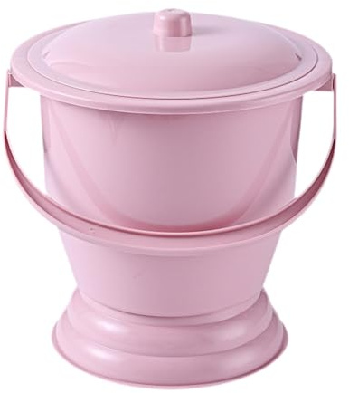 Sharplace Chambre Pot toilette ménage Pot seau crachoir urinoir avec couvercle pour femme mâle enfants adultes chambre intérieure, Rouge
