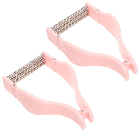 Hand Gesichtsepilierer für Frauen, 2 Stück-pack, Rosa, Hips | Gesichtshaarentferner für Frauen, Manuell, Tragbar, Tägliche Anwendung, Wangenhaar