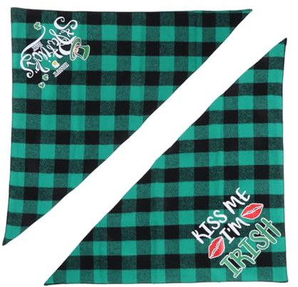 HAPINARY 2stücke Festliche Haustier-dreieckstücher Für Patrick's Day Verstellbare Hundebandanas Für Kleine Bis Große Hunde Für Feste Und Tägliche Abenteuer