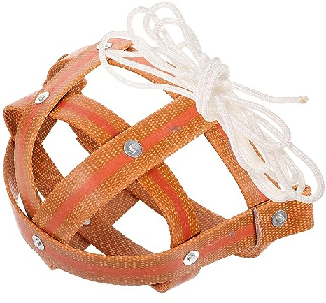 COLLBATH Maschera per Bocca di Cavallo Marrone, Traspirante e Resistente, Corda in Nylon per Allevamento e Pascolo in Fattoria