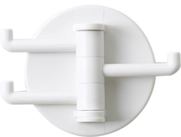 2 Stück weiße 180 Grad drehbare Klapphaken Küche Badezimmer Wand Klebehaken ohne Bohren keine Spurenhaken Schreibtisch Eingang Tür Kleber jeder Haken Gewicht 0,5 kg