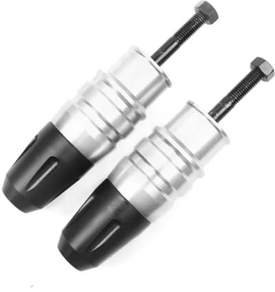 Motorrad Für Z650 Z800 Z750 Z900 Z900RS Z1000 Z1000SX Z250 Z300 Motorradrahmen Sturzpads Auspuffschieber Sturzschutz Zubehör(Silber,1 Paar)