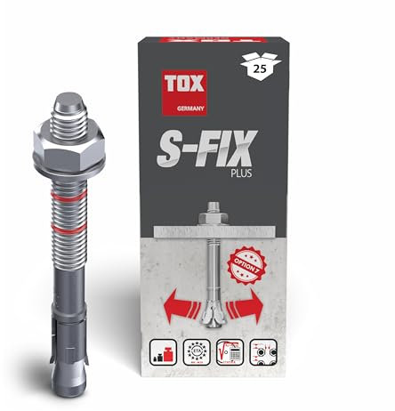 TOX S-Fix Plus - Bolzenanker M - M10 x 120/40+53 mm - Verzinkt - 25 Stück