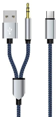 Câble de Charge USB C vers Prise Audio Auxiliaire de 3,5 mm, Câble Aux pour iPhone 15/16, Câble Auxiliaire 2 en 1 USB C vers Jack 3,5 mm, Câble Audio de Charge pour Haut-parleur Stéréo de Voiture