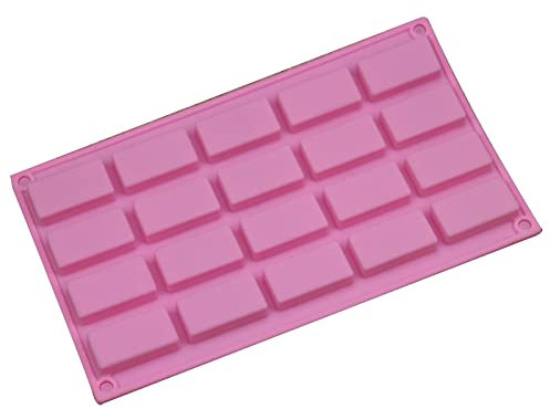 Rechteckige Seifenformen mit 20 Mulden, für Mousse, Kuchen, Gelee, Silikon, für Küche, Backen