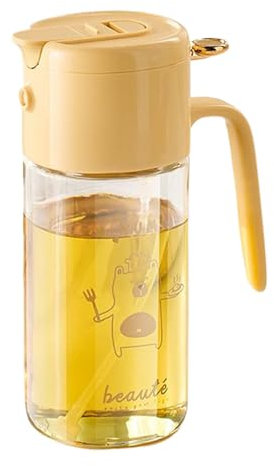 Huilier de cuisine – Bouteille de spray d'huile d'olive 2 en 1 et distributeur d'huile en verre 2 en 1