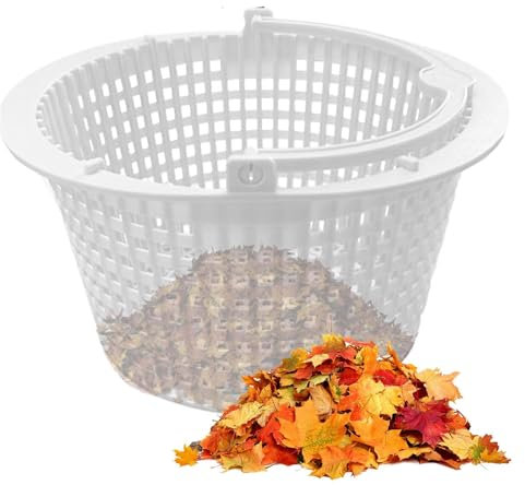 Cestino Skimmer Basket per skimmer da 16 cm, rotondo con manico, cestino di ricambio multiuso per una pulizia efficace della piscina, prefiltro per piscina, migliora l'efficienza di pulizia per stagno
