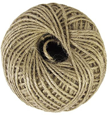 LIFKOME 80m Natural Jute Twine 3 Strand 2mm Diameter for DIY Crafts Gardening Industrial Packing