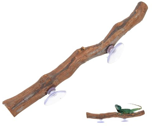 FONDOTIN Bartagamen Zubehör Holz Baumzweig Standgestell Aus Grape Wood Reptilienspielzeug Für Bartagamen Eidechsen Und Kleine Reptilien
