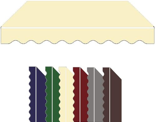ZYXQQJ Tela di Ricambio per Tenda da Sole Retrattile 200×150 250×200 300×250 350×300 500×300cm Resistente Telo per Parasole Esterno, Senza Telaio(Beige,6.5x5ft/200x150cm)