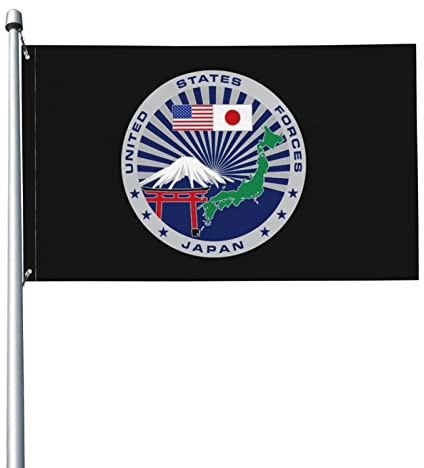 Gli Stati Uniti Forzano Il Giappone Garden Flag Divertente Bandiere Da Giardino Resistente Alle Intemperie Bandiera Da Cortile Per Patio Interni Esterni 90X150Cm