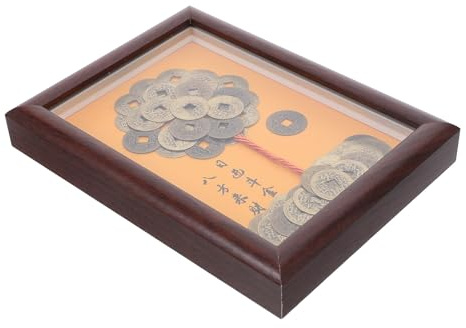 FUNOMOCYA decoración del hogar Presente árbol del Dinero Feng Shui decoración Feng Shui árbol Chino Decoraciones del año Nuevo Chino Estatua de Prosperidad Brown