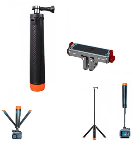 Lokyoyo 4-in-1 schwimmfähiges Stativ-Selfie-Stick für Insta 360 Go Ultra - 57 cm ausziehbarer wasserdichter handgehaltener Monopode mit Schwimmstab, Unterwasserkamerazubehör (Stativ+Go Ultra Basis)