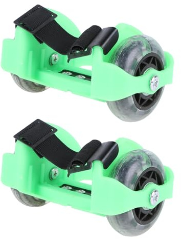 JOINPAYA Patins à roulettes pour Garçon et Filles Réglables Chaussures de Sport à roulettes Vertes Lumineuses Adaptées aux Activités de Plein Air Roller Loisir Junior