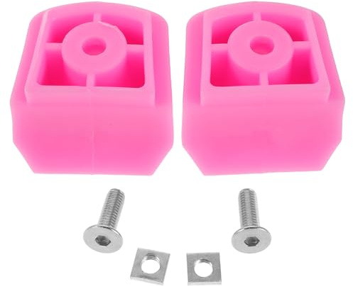 GALPADA Lot de 2 Plaquettes de Frein Antidérapantes Roses pour Patins à roulettes Garçon et Filles Accessoires Universels avec Vis Pièces de Frein Résistantes pour Rollers Fille