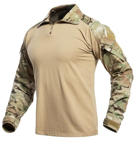 G3 Camouflage Shirt with Elbow Pads for Men Tactical Hunting Uniform Paintball Gear