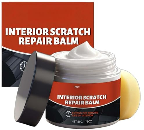 Car Interior Renovation Maintenance Cleaning Cream,Car Leather Balm&Repair Cream,Fast&Effective Interior Cleaner,Polish&Brighten with Long-Term Waterproof Protection,Easy to Use,Scratch Repair Balm