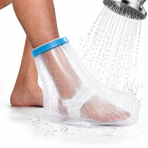 Copertura Impermeabile Gesso Gamba, Protezione Doccia Riutilizzabile | Protegge gesso, bende e tatuaggi dall'acqua. Silicone morbido, facile da indossare, riutilizzabile per doccia e bagno.