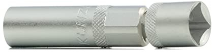 KUNZER 7ZKE14 Spezial-Zündkerzennuss Bi-HEX - SW14 mit Gelenk und Magnet, 1/2 Innenvierkant - für BMW-Motoren N43/N53