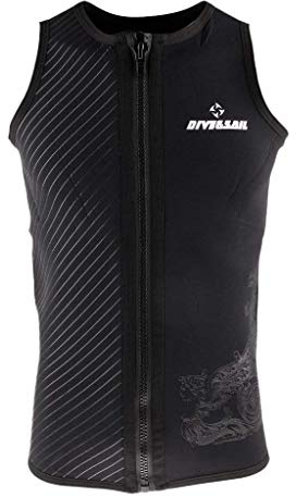 Backbayia - Gilet da immersione per sport nautici, giacca da uomo, impermeabile, L