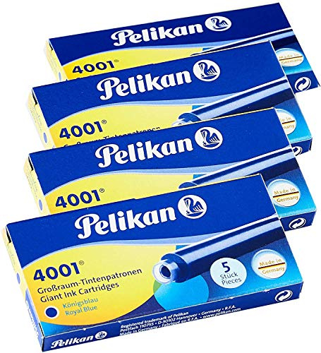 Pelikan Tintenpatronen 4001 königsblau, 10 Etuis mit 5 Großraum-Patronen (= 50 Patronen)