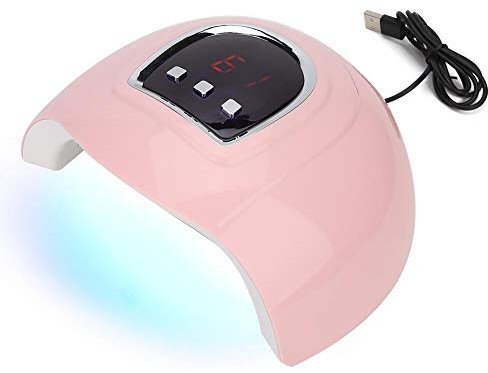 Lampe UV LED Sèche Ongles, 54W Sèche-Ongles Professionnel, 3 Minuteries 30S/60S/90S, Lampe de Polymérisation Portable USB pour Vernis à Ongles en Gel, Rose (54W)