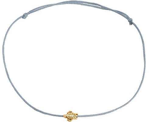Selfmade Jewelry Fußkettchen Damen Schildkröte Handgemachtes Fußband Größenverstellbar Inkl. Geschenk-Verpackung