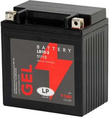Landport Gel Motorrad- und Rollerbatterie GB10L-A2 (YB10L-A2 Gel) DIN 51112