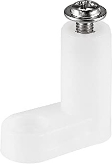 sourcing map 50 Stück Leiterplatten-Abstandshalter L-Form isolierter Kunststoff feste Montagefüße weiß 2,3 cm Stützhöhe mit M3-Schraube