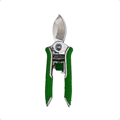 Rekord - Mini-Schere Bypass - Edelstahl Rosenschere & Bonsaischere | Leichte Gartenschere aus Aluminium für Kräuter & Blumen - Rostfreie 5 mm Schnittstärke - Rutschfester Griff