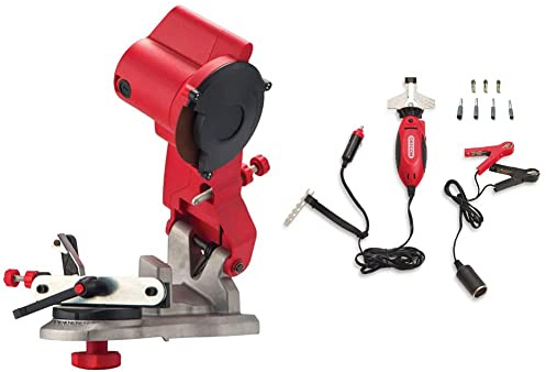 Oregon Professional Chainsaw Sharpening Device & 12V Sure Sharp Electric Chainsaw Chain Sharpener & Chain Grinder, Universal Chain Saw Sharpening Device & Maintenance Sharpening Tool (585015)