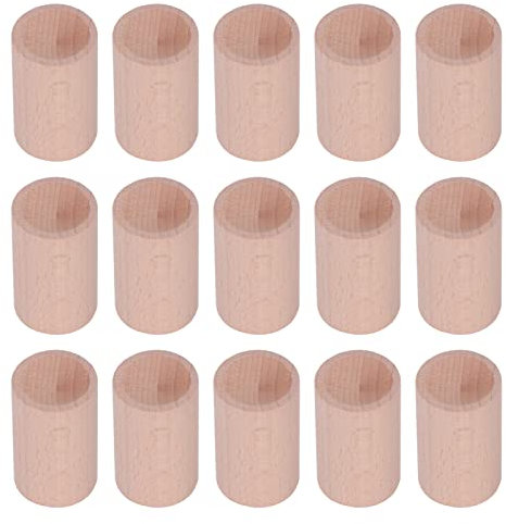 15 Stück Holz Aroma Diffuser, 5x3x3cm Runde Kleine Palisanderholz Räucherstäbchen Ätherische Öle Diffusor, Aromatherapie Duft Diffusor für Auto, Home, Büro
