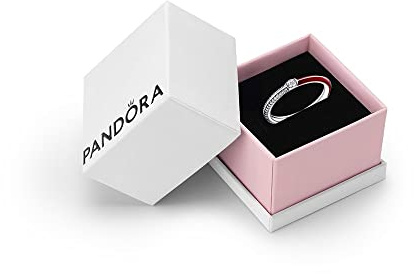 PANDORA ME Sterling Silver Red Pavé Ring, Size 52, No Box