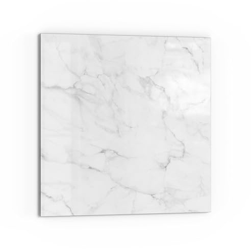 DEQORI Küchenrückwand Glas | Motiv Marmorplatte im Detail | 60x60 cm | Bad- oder Herd-Rückwand | Herdblende Spritzschutz für Küche & Badezimmer | moderne Deko für Fliesenspiegel