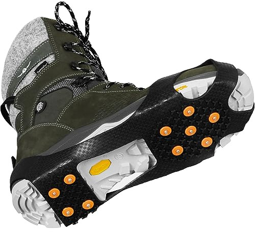 Meru Yukon Spikes, S-M, Schwarz, Metall, Minimalist, Eis, Skifahren, Snowboarding