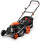 FUXTEC 4in1 Benzin Rasenmäher FX-RM5396 – 5,3PS & 53cm Schnittbreite & Höhenverstellung 25-75mm | 70L Grasfangkorb, Mulchfunktion & Seitenauswurf