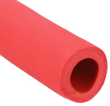PATIKIL 6.6Ft Long 2-3/8 (60mm) ID Pipe Insulation, 1 Pcs 25mm Thickness Rubber Foam Winter Freeze Protection Tube Fire Retardant for Water, Air Conditioning, Industrial Pipes, Red