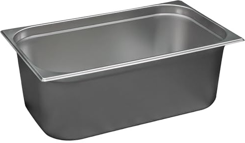 Comas Teglia Gastronorm GN 1/1, 530x325 mm, Acciaio Inox, Bordo Piano, Impilabile, Resistente - Bacinella Contenitore Stoccaggio Forno Banco Frigorifero - Professionale, Catering, Argento (H20 mm)
